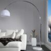 Moderní stojací lampa – Molie, bílá