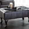 Luxusní taburet – Benito, dark coffee