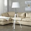 Moderní stojací lampa – Lubov, bílá